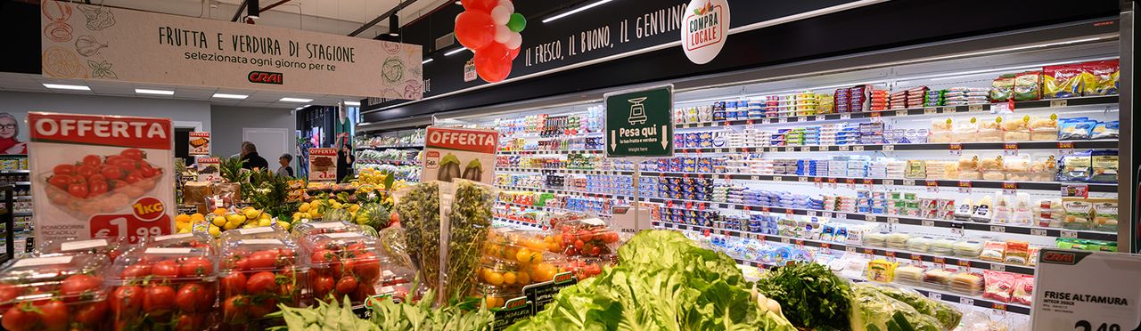 Una corsia di supermercato, foto illustrativa